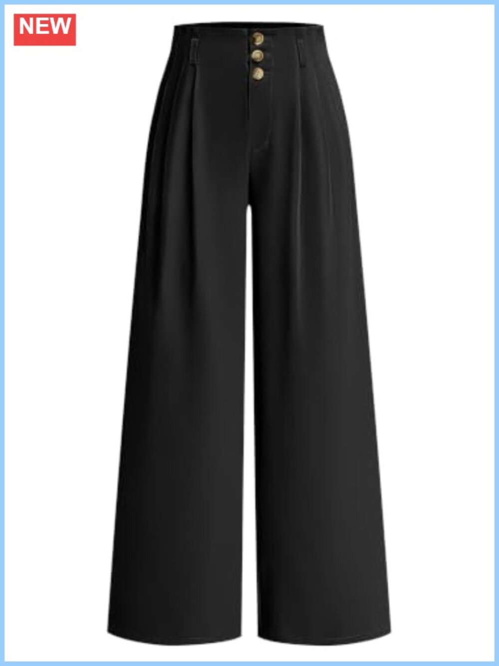 Wide Leg Dress Pants Women Business Casual High Waisted Pleated Palazzo Trousers